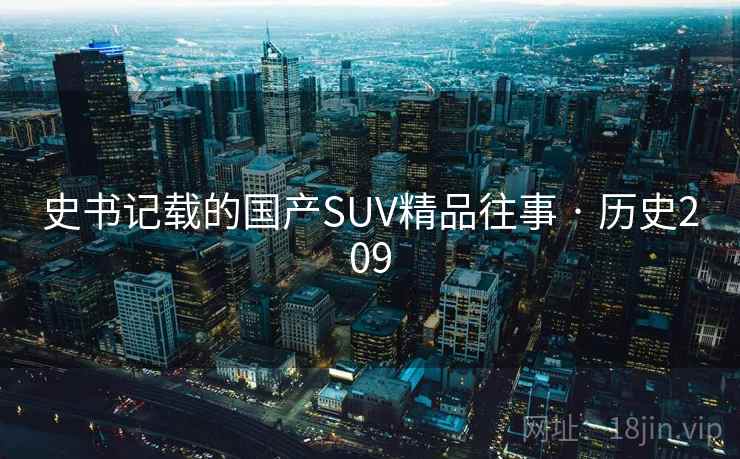 史书记载的国产SUV精品往事 · 历史209